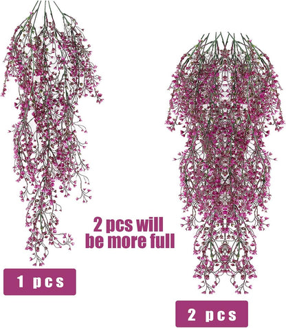 RECUTMS Artificial Hanging Plants Fake Hanging Vines Boston Fern Greenery Hanging Wall Plants for