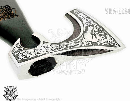 SHINY CRAFTS-Camping Axe Tomahawk Viking Bearded Axe Handmade Viking Axe with Ashwood Handle Viking