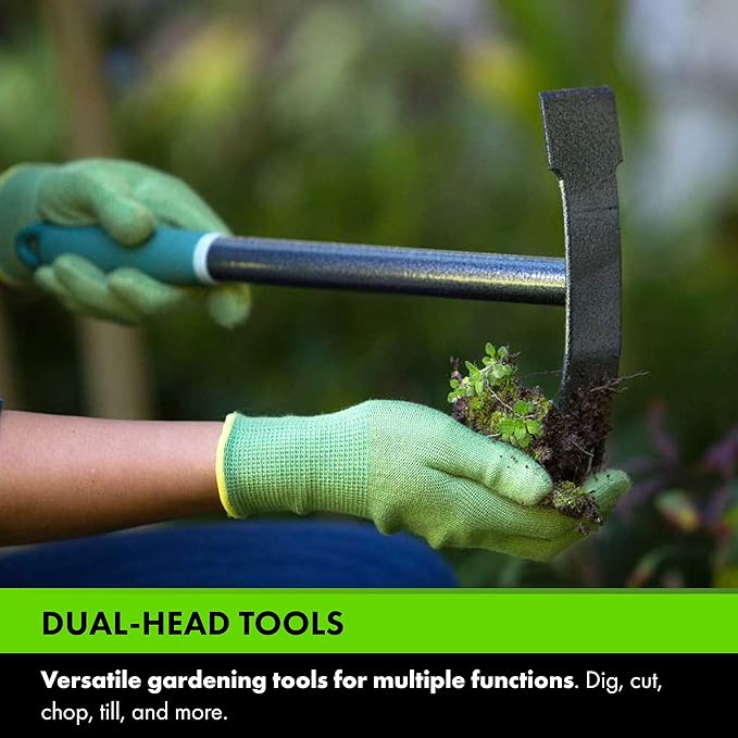 Yard Butler Terra Garden Hand Tools - Weeding Hand Tiller Tool for Efficient Gardening - Weed