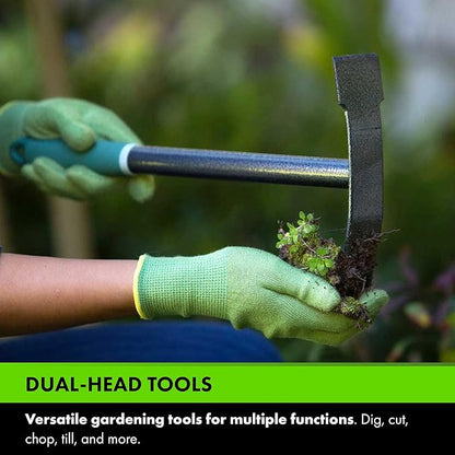 Yard Butler Terra Garden Hand Tools - Weeding Hand Tiller Tool for Efficient Gardening - Weed