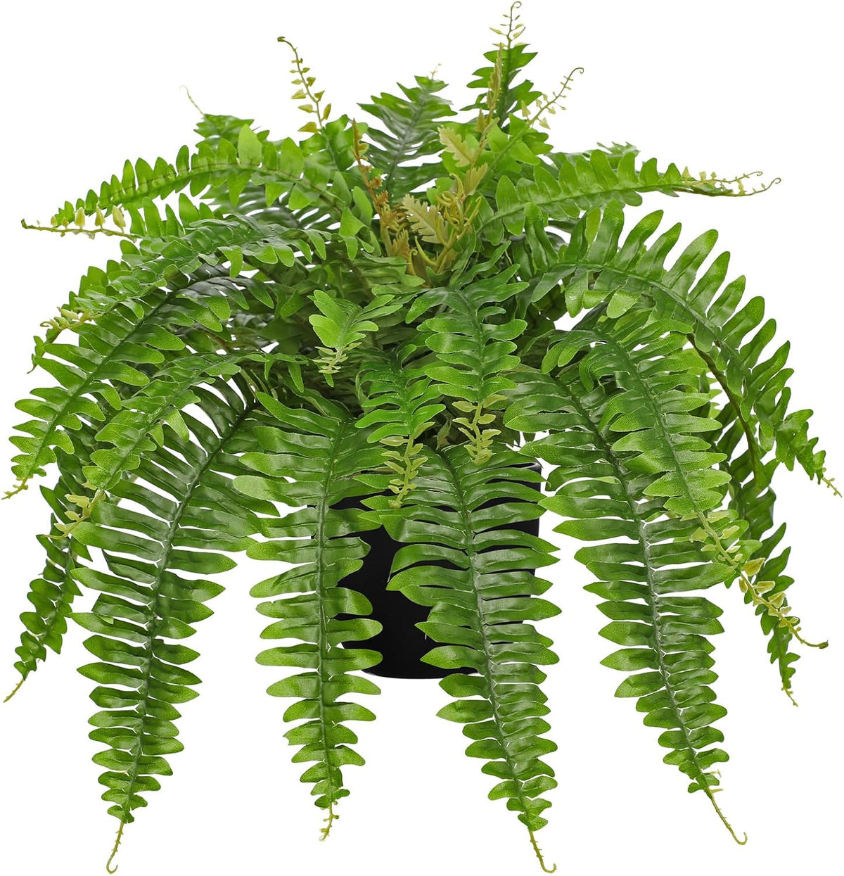 Hollyone Artificial Fern Plants in Pot 25.5" Artificial Boston Fern 31 Leaves for Outdoors & Indoor