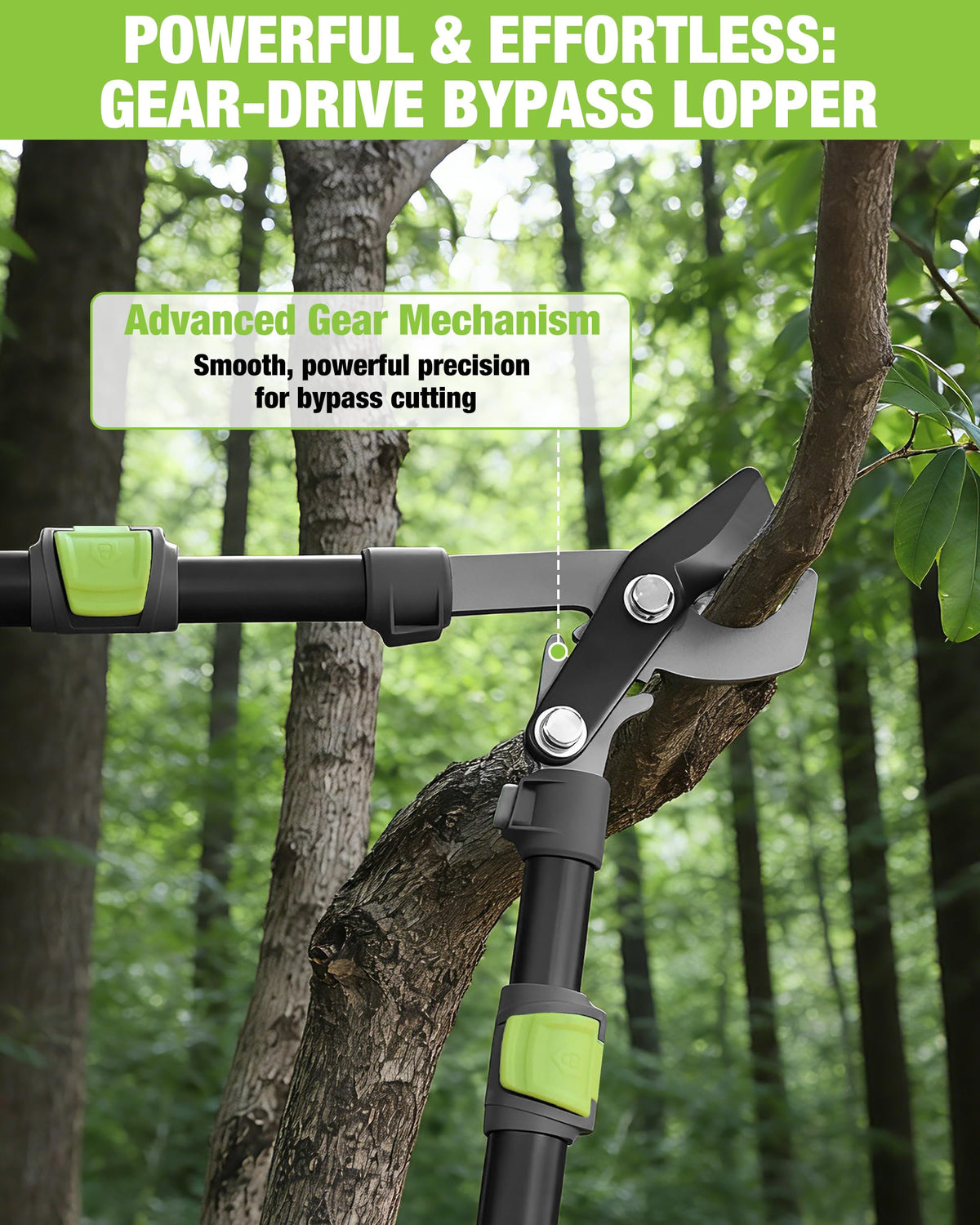 WORKPRO Extendable Bypass Lopper for Gardening, 25-37" Branch Cutter