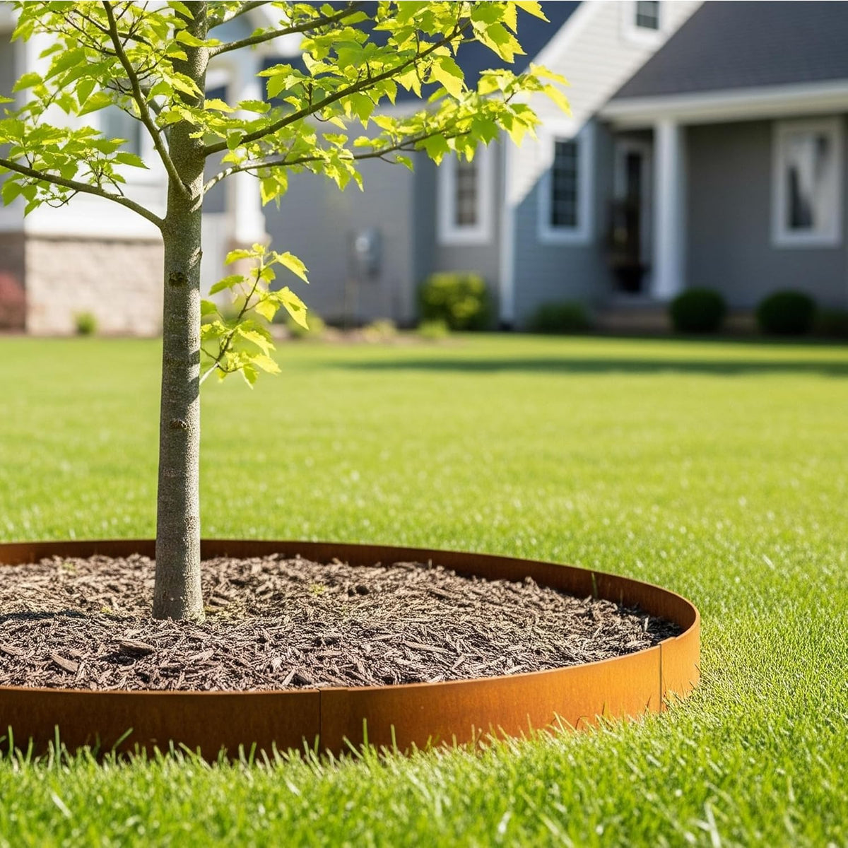 Worth Garden 20ft. Galvanized Steel Landscape Edging - 6-Pack 6.5" x 40" Metal Edging for