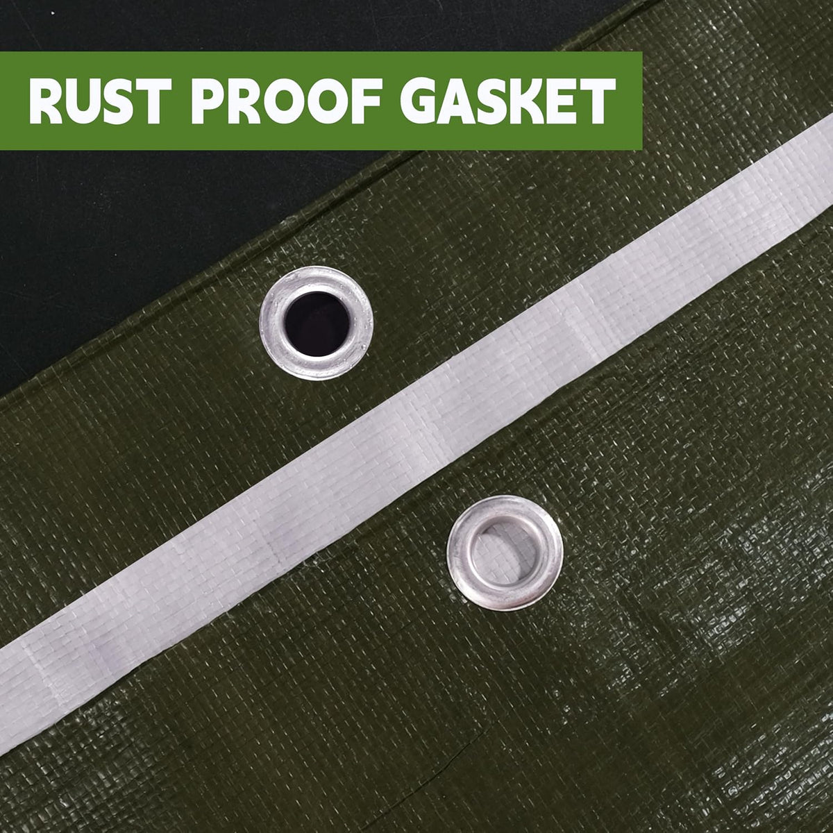 Green/Silver Heavy Duty Waterproof Tarp 5x7FT(2pack), 12mil Thick，Multifunctional tarp Whit