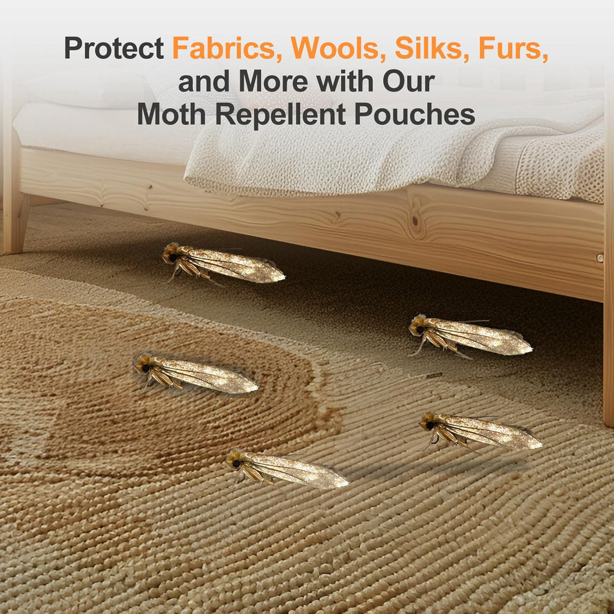 15 Pack Moth Repellent for Closets Made with Plant-Based Ingredients, Effective Moth Repellent for
