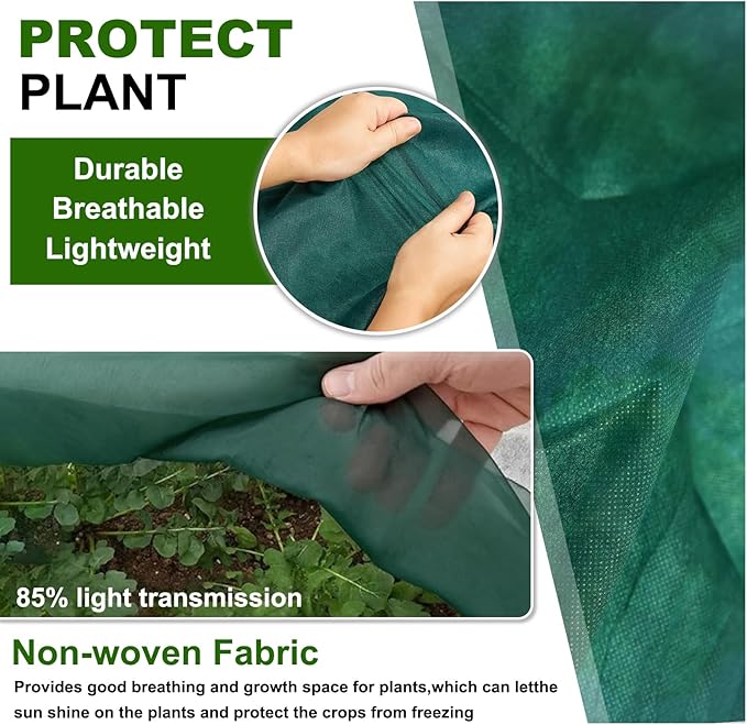 Plant Covers Freeze Protection 10 x 30 FT 1.2oz/yd² Frost Cloth Blankets for Outdoor Plants in