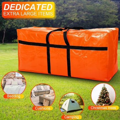 4 Pcs 66 Gallon Large Moving Bags with Zipper and Handles Foldable Storage Duffle Bags Heavy Duty