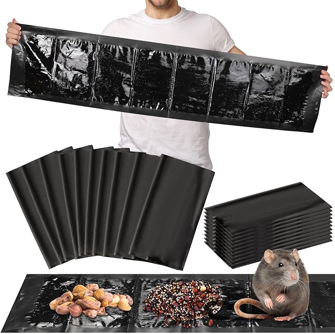 Qualirey 20 Pcs 47 Inch Ultra Large Sticky Mouse Glue Traps Sticky Rat Trap That Work for Rats