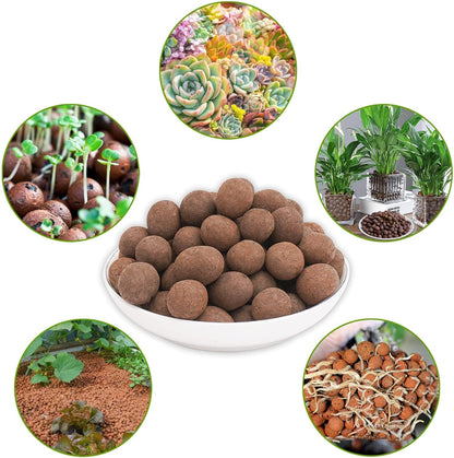Halatool 10LB Leca Clay Pebbles for Plants 4mm-16mm Clay Balls 100% Natural Hydroton Leca Balls for