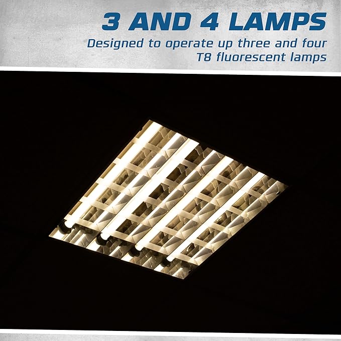 OHLECTRIC 2 Pack - Replacement for Keystone KTEB-432-UV-IS-H-P 4 Lamp T8 Electronic Fluorescent