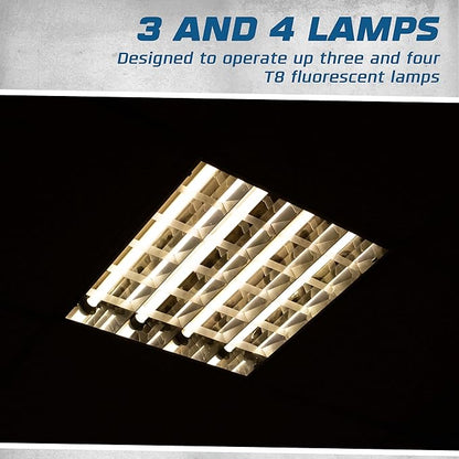 OHLECTRIC 2 Pack - Replacement for Keystone KTEB-432-UV-IS-H-P 4 Lamp T8 Electronic Fluorescent