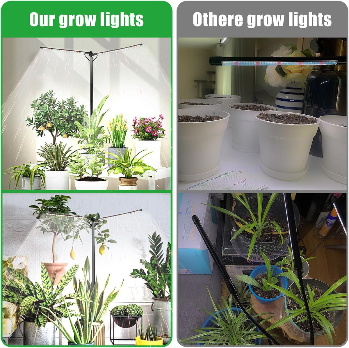 Plant Grow Light, Plant Lamp for Indoor Plants Growing, 6000K White Red Light for Succulents Mini
