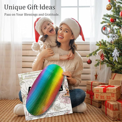 Wind Spinner Rainbow Wave Wind Spinners for Yard and Garden,15in Hanging Kinetic Yard Art Wind