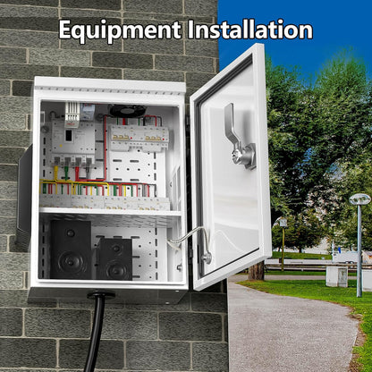 Outdoor Electrical Box with Thermostat and Fan, Cold-Rolled Steel Plate, Aluminum Alloy Back Beam