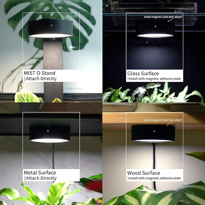 ONF Mist O Shelf Magnetic Light, Colorfull LED for Indoor Plant Growth-Promoting, Adaptable TypeC