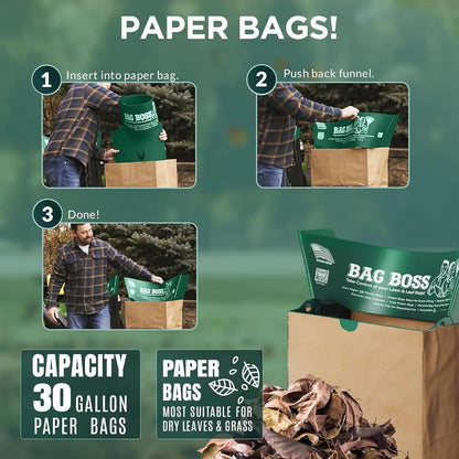 Lawn & Leaf Bag Holder Stand | Fits 33-55 Gallon Paper or Plastic Yard Waste Bags | Durable