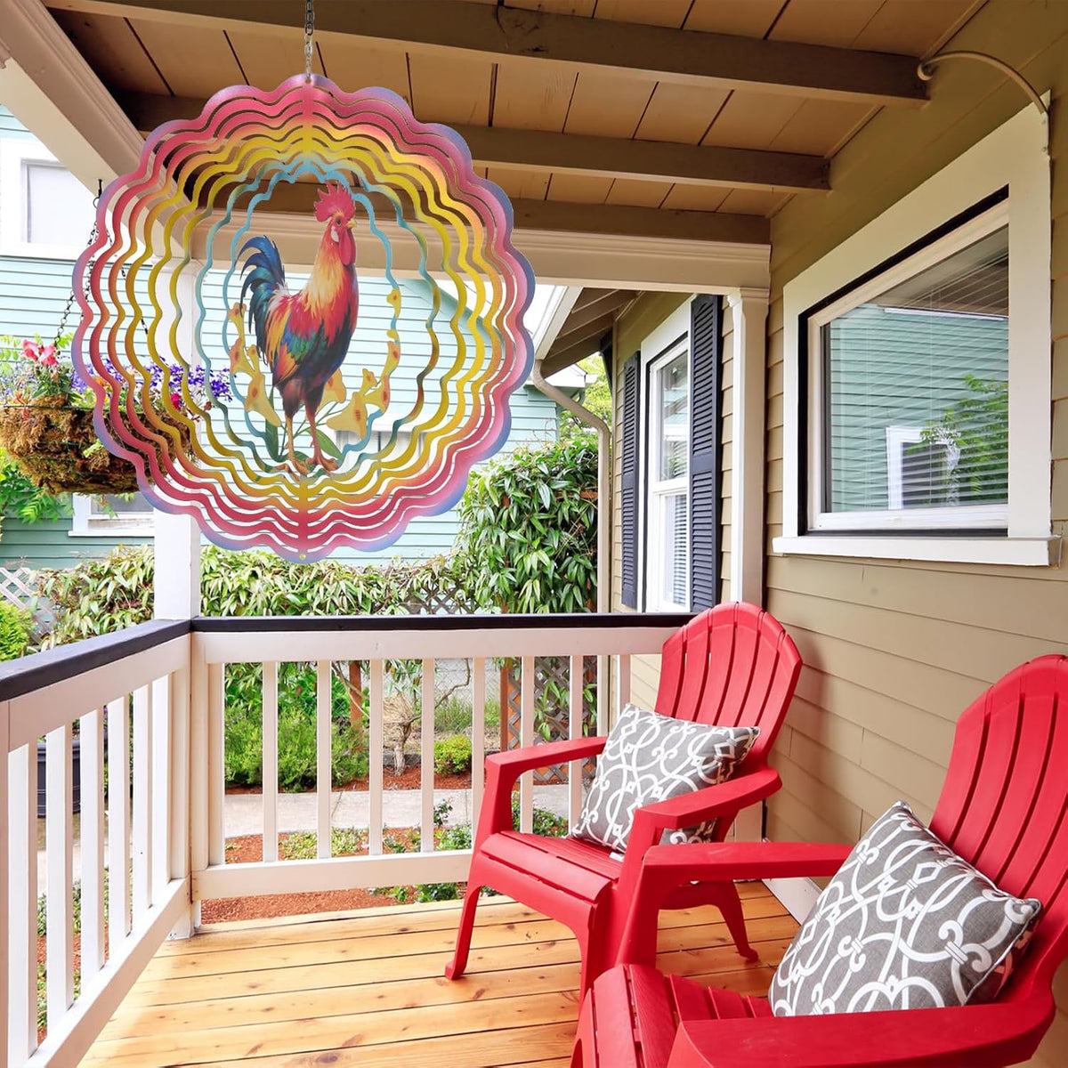 Wind Spinners Outdoor Chicken - Birthday Gifts for Women Mom Wife Grandma, Hanging Wind Sculptures