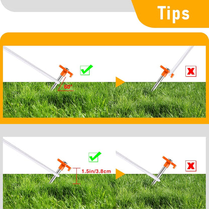 20 Pack Tent Stakes Heavy Duty, 9.84 Inch Rust-Proof Yard Stake Ground Stakes, Metal Tent Pegs for