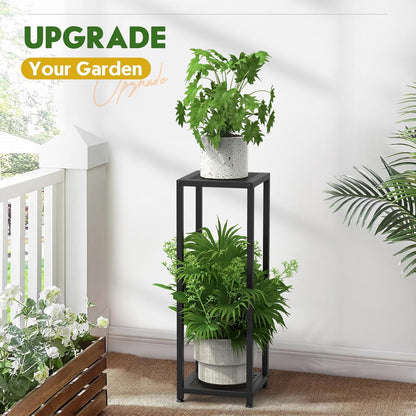 TOSKING Tall Plant Stand Indoor – 2-Tier Modern Metal Shelf, 30" Height & 200 LBS Capacity, Heavy