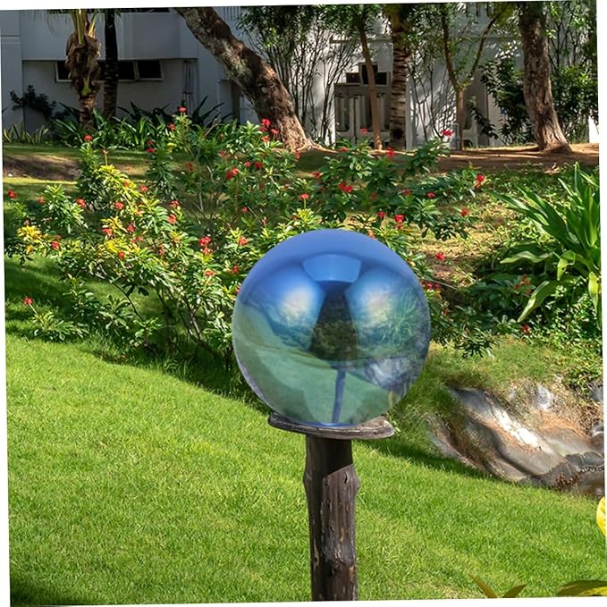 Garden Gazing Ball Reflective Surface Polished Decorative Ball for Lawn Statue 12 Inches for