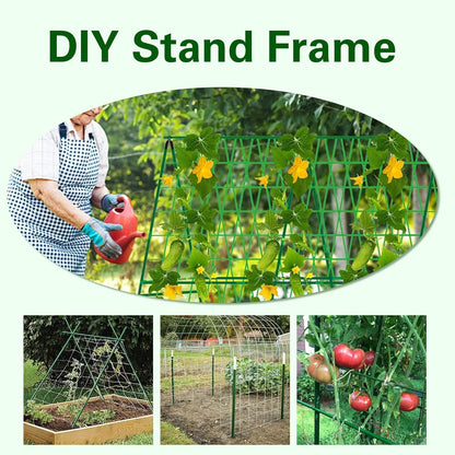Plant Stakes 57 inch, Approx 5ft Steel Garden Stakes 25 Pack, Sturdy Plant Support for Climbing