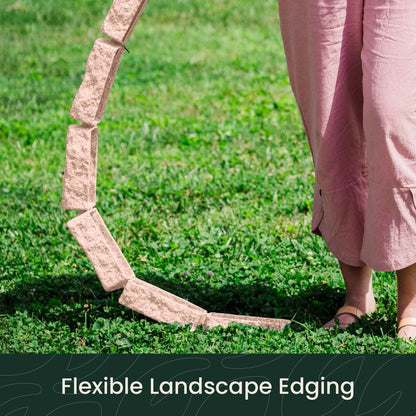 Beuta Landscape Edging | Garden Edging Border | Faux Stone Bricks for Lawn edging, Flower beds