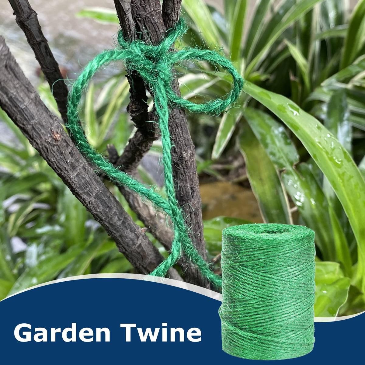 Vanhench 805ft Strong Natural Garden Twine String, Green