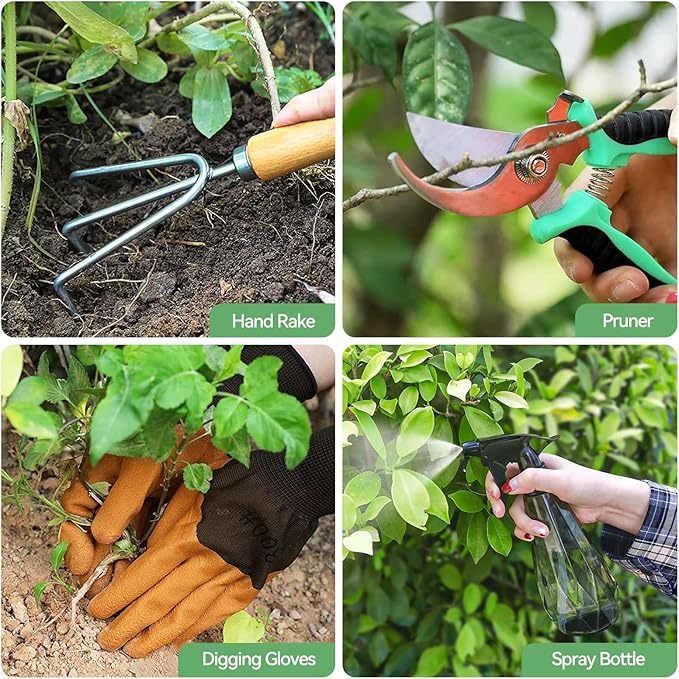 Gardening Tools 9-Piece Heavy Duty Garden Hand Tools with Fashion and Durable Garden Tools