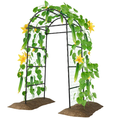 Miory Garden Arch Trellis for Climbing Plants Outdoor, 7ft Tall Plants Support Trellis for Climbing