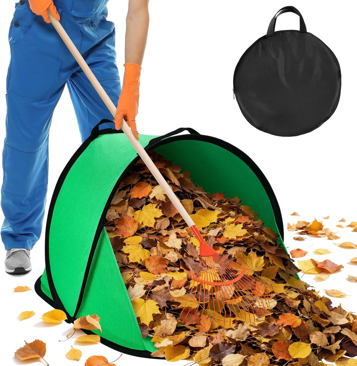 2025 New 60 Gallon Pop-Up Foldable Leaf Collector,Portable LeafBag,600D Oxford Cloth Leaves Pick Up