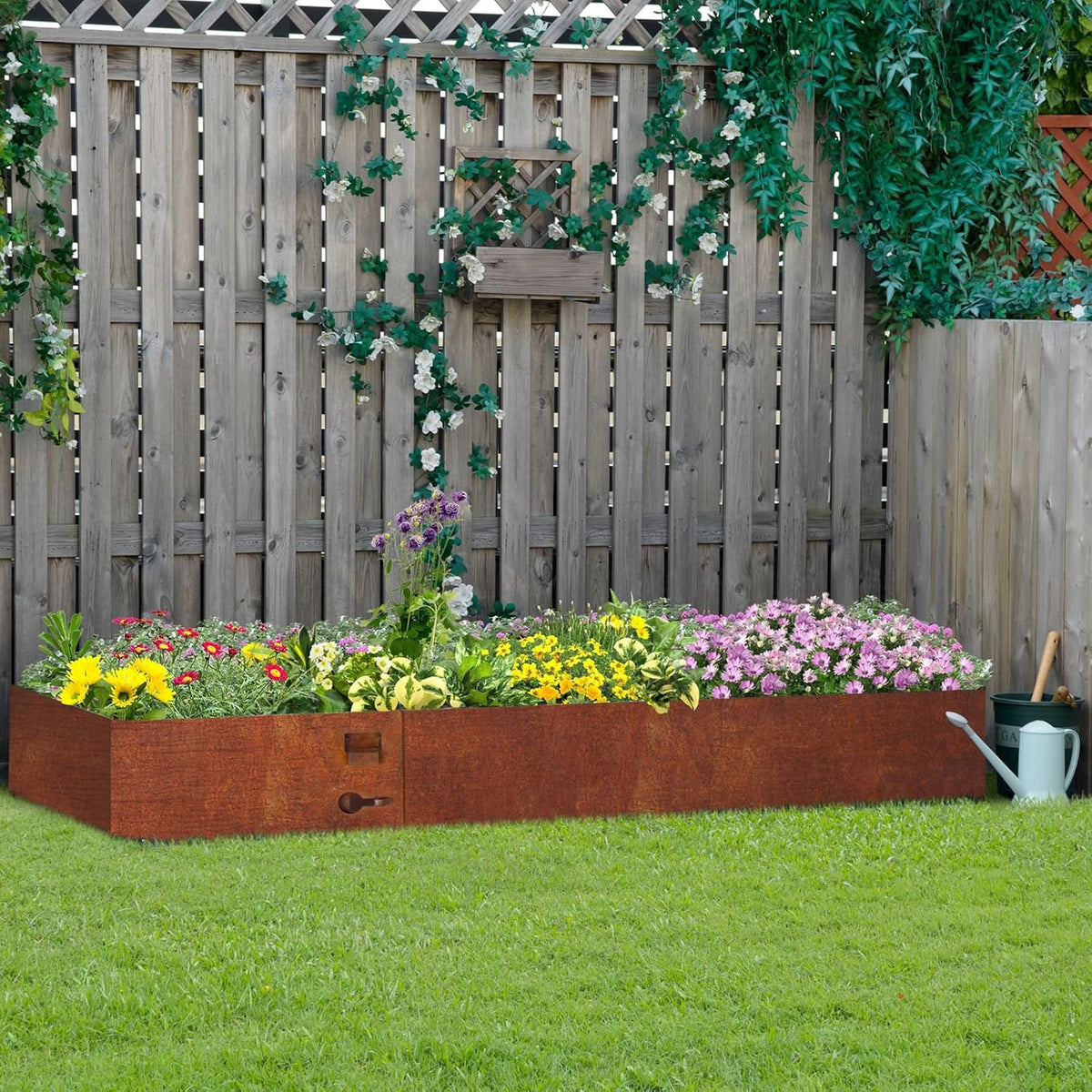 42 Inch Cor-Ten Steel Landscape Edging, 9.4 Inch Hammer in Landscape Edging,Garden Edging Border