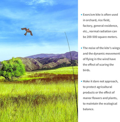 eyijklzo Bird Scarer Flying Kite Crops Farm Flying Bird Hawk Flying Kite