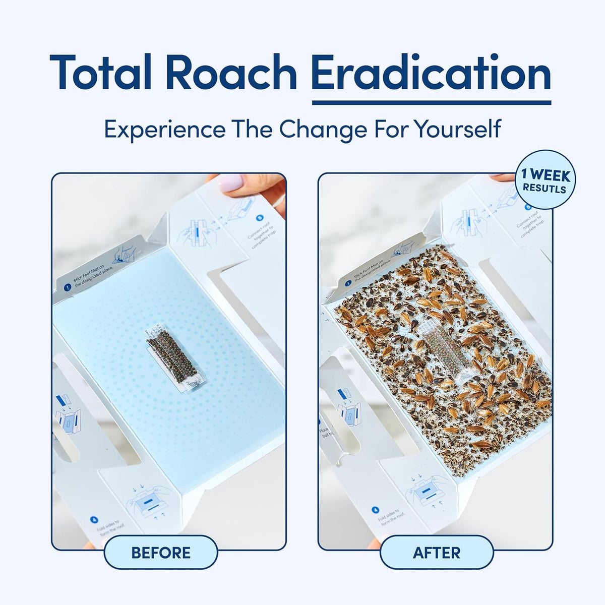 Shieldeck Roach Traps Indoor (12 Pack) - Cockroach Killer Indoor Home, Sticky Glue Cockroach Trap