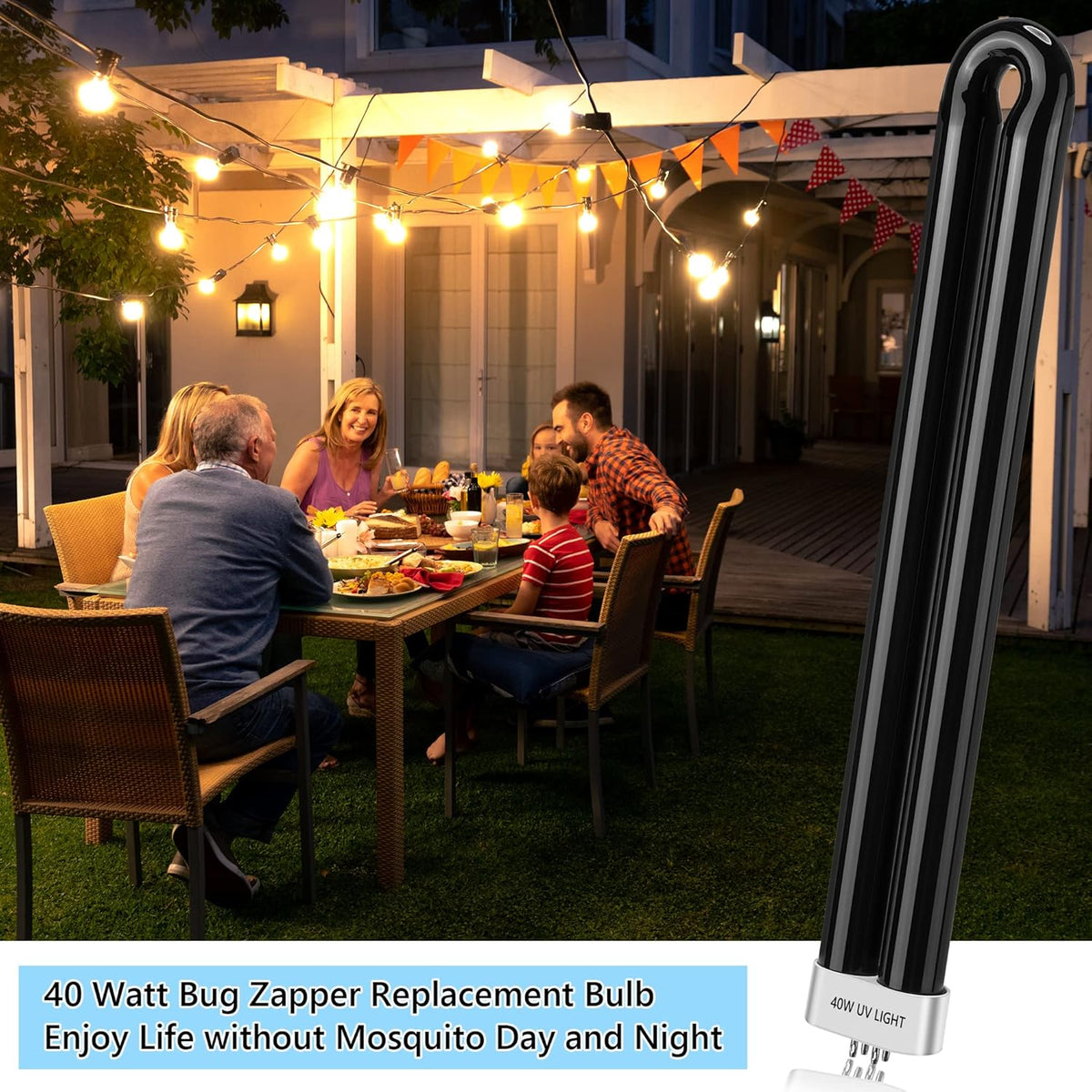 Bug Zapper Replacement Bulbs, 40w Black Light Bulb Compatible with Black Flag Bug Zapper Model