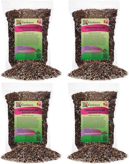 Gardenera Professional Carnivorous Plant Soil - Ready to Use for Venus Flytraps, Sundews, Pitcher