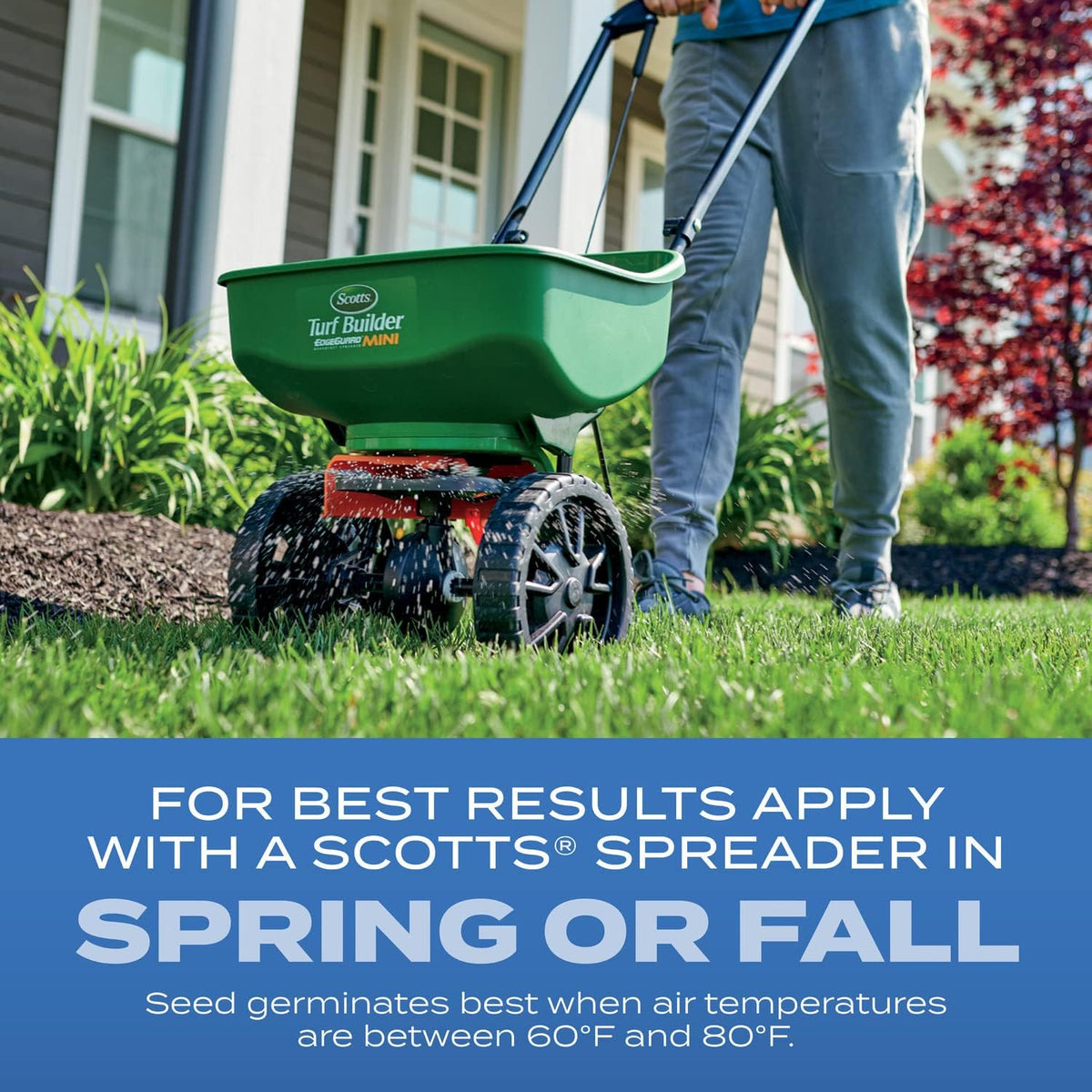 Scotts Turf Builder Grass Seed Sun and Shade Mix with Fertilizer and Soil Improver, Thrives in Many