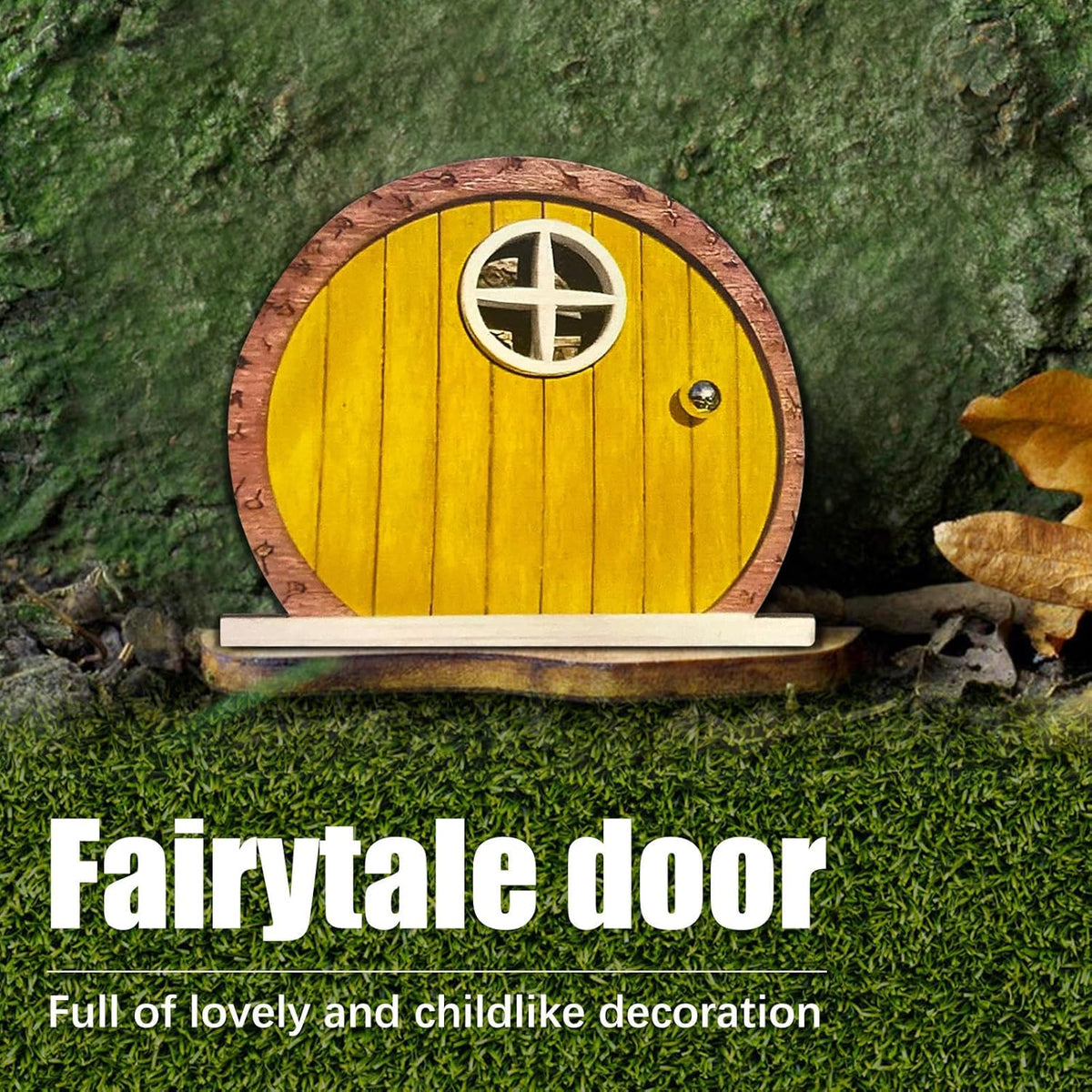 Enchanted Fairy Door for Tree Trunks - Weather-Resistant Miniature Garden Decor, 6-Piece Whimsical