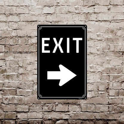 8x12" Exit Sign With Left Arrow - High-Intensity Aluminum Parking Lot Sign, Weatherproof &
