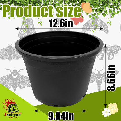 5 Gallon Nursery Pots Plastic Container Injection Molded Pot for Plants Flexible with Drainage