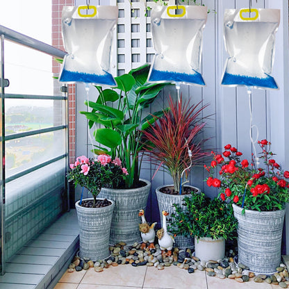 3.5L Plant Self Watering Bags with Adjustable Flow Regulators & Hooks,Automatic Plant Waterer