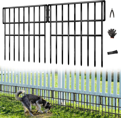 25 Panels Animal Barrier Fence, 27 Ft(L) X 13 in(H) No Dig Garden Edging Border for Yard, Anti