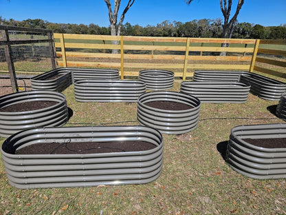 A ANLEOLIFE 12-Pack 4X4X1.5ft & 6X2X1.5ft & 81x81x18 in Deep Root Galvanized Raised Garden Beds