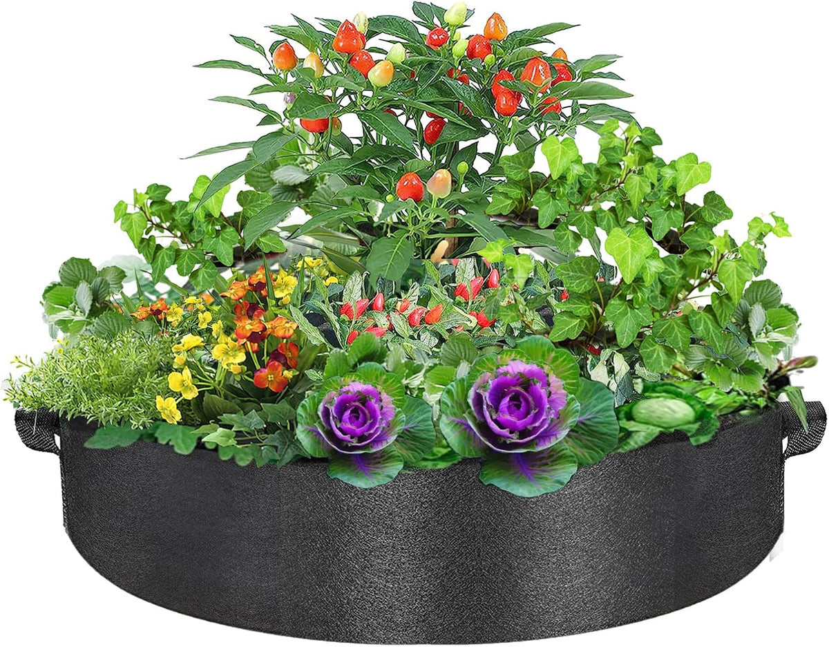 50 Gallon Plant Grow Bags, Large Fabric Raised Garden Bed with Handles, Durable Garden Beds