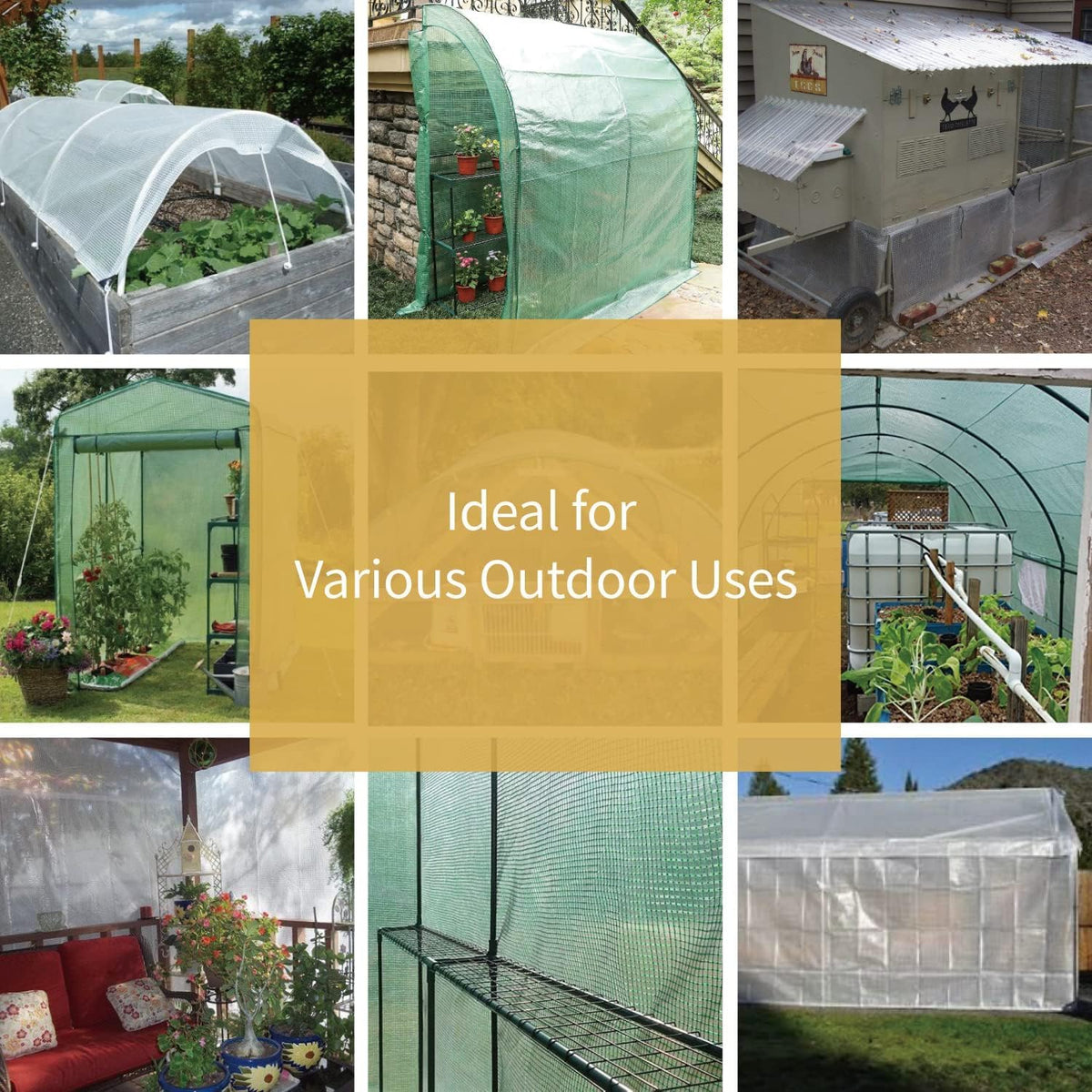 GUARD SHIELD Clear White Tarp Heavy Duty 20x20 Feet Waterproof for Greenhouse Outdoor Garden Poly