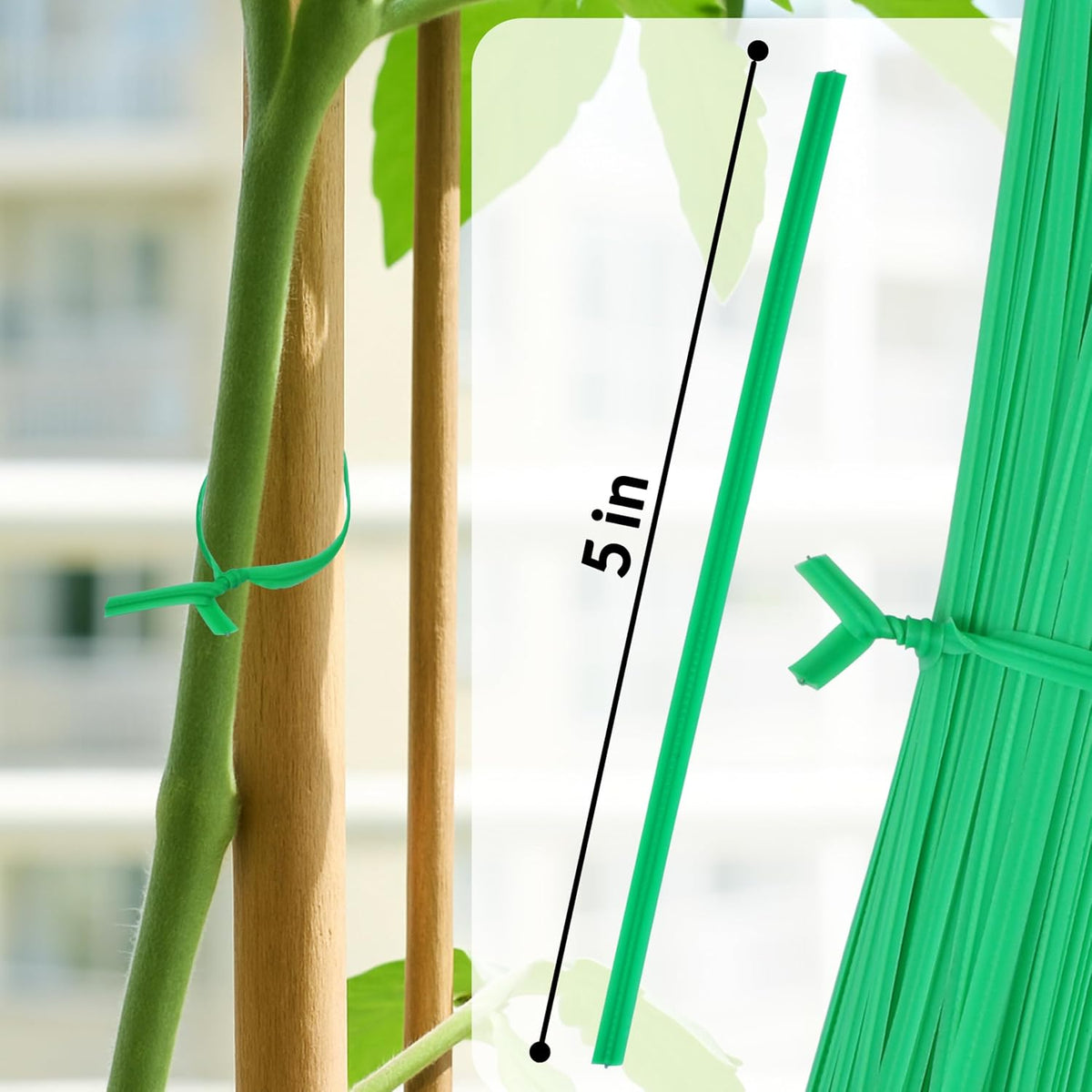 Gardzen 300 pcs 5" Twist Ties, Reusable Coated Wire Plant Ties, Ideal for Sealing Plastic Bags