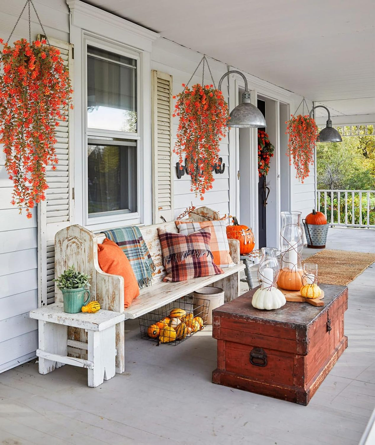 Fall Artificial Hanging Plants Artificial Fall Flowers Faux Autumn Plants Faux Hanging Plants