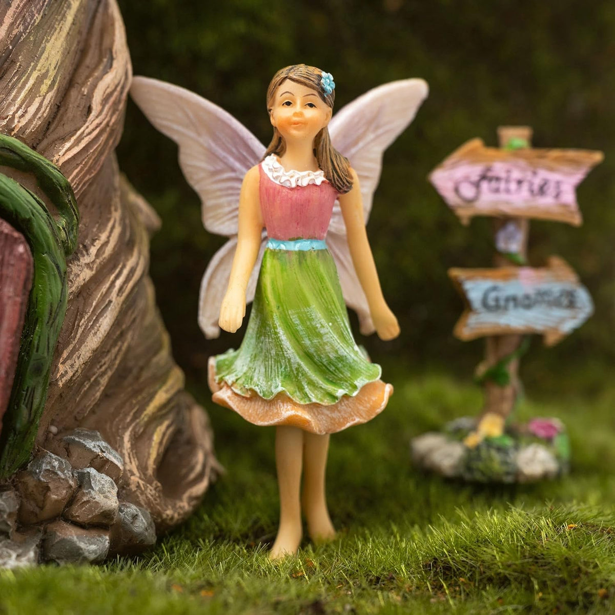 PRETMANNS Fairy House Kit - Fairy Garden Accessories for Outdoor Miniature Village Decor, with