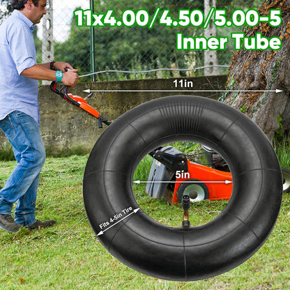 11x4.00-5 11x4.50-5 11x5.00-5 Inner Tubes, 2 Pack Heavy Duty Replacement Tire Inner Tubes with Bent