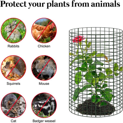 8 Pack 24'' x 12'' Large Wire Plant Protector from Animals, Metal Plant Wire Cage Chicken Wire
