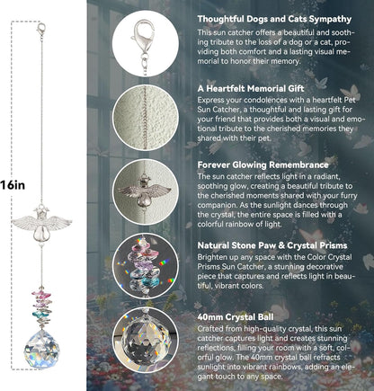 Loss of Dog Sympathy Gift - Dog Memorial Suncatcher, Pet Loss Sympathy Gifts, Passing Away